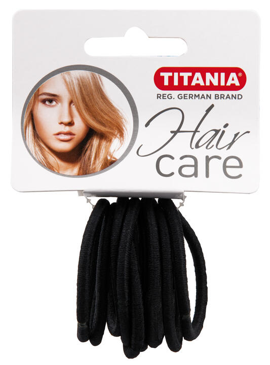 Titania თმის რეზინი, შავი 4,5სმ დიამ. 9ც